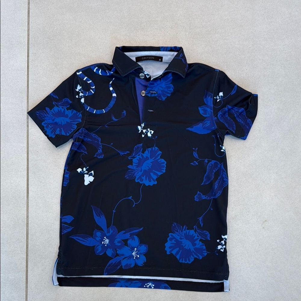 GREYSON PUPS FLORAL POLO